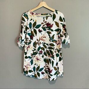 Floral Printed Longline Tunic Womens Size Small